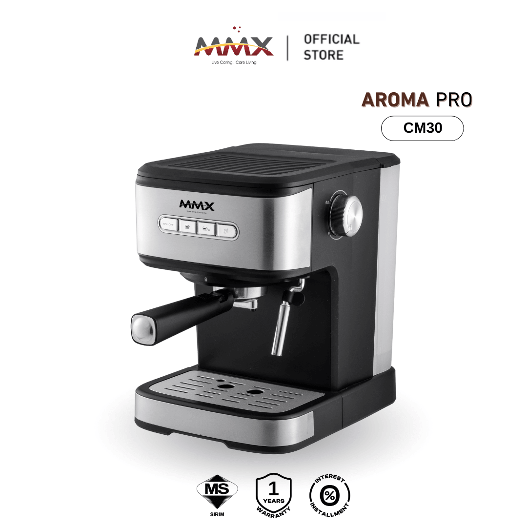 MMX Aroma Pro CM30 Espresso Machine 15 Bar Stainless Steel Coffee Maker
