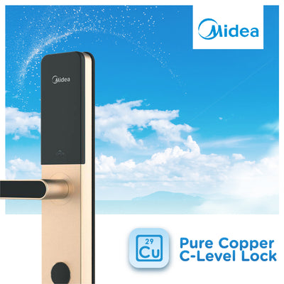 Midea BF211 NexGen SmartLock: High-Tech Keyless Entry Door Lock with Biometric Access & Remote Monitoring Technology