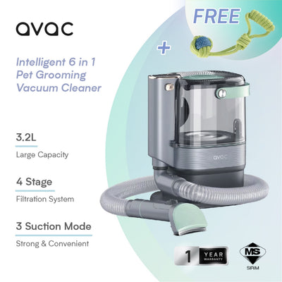 Avac IntelliPet D06A - Intelligent 6in1 Pet Grooming Vacuum Cleaner