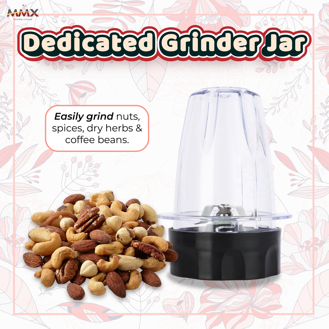 MMX PowerBlend 1.5L Duo-Jar 500W Table Blender with Grinder (BLT7022)