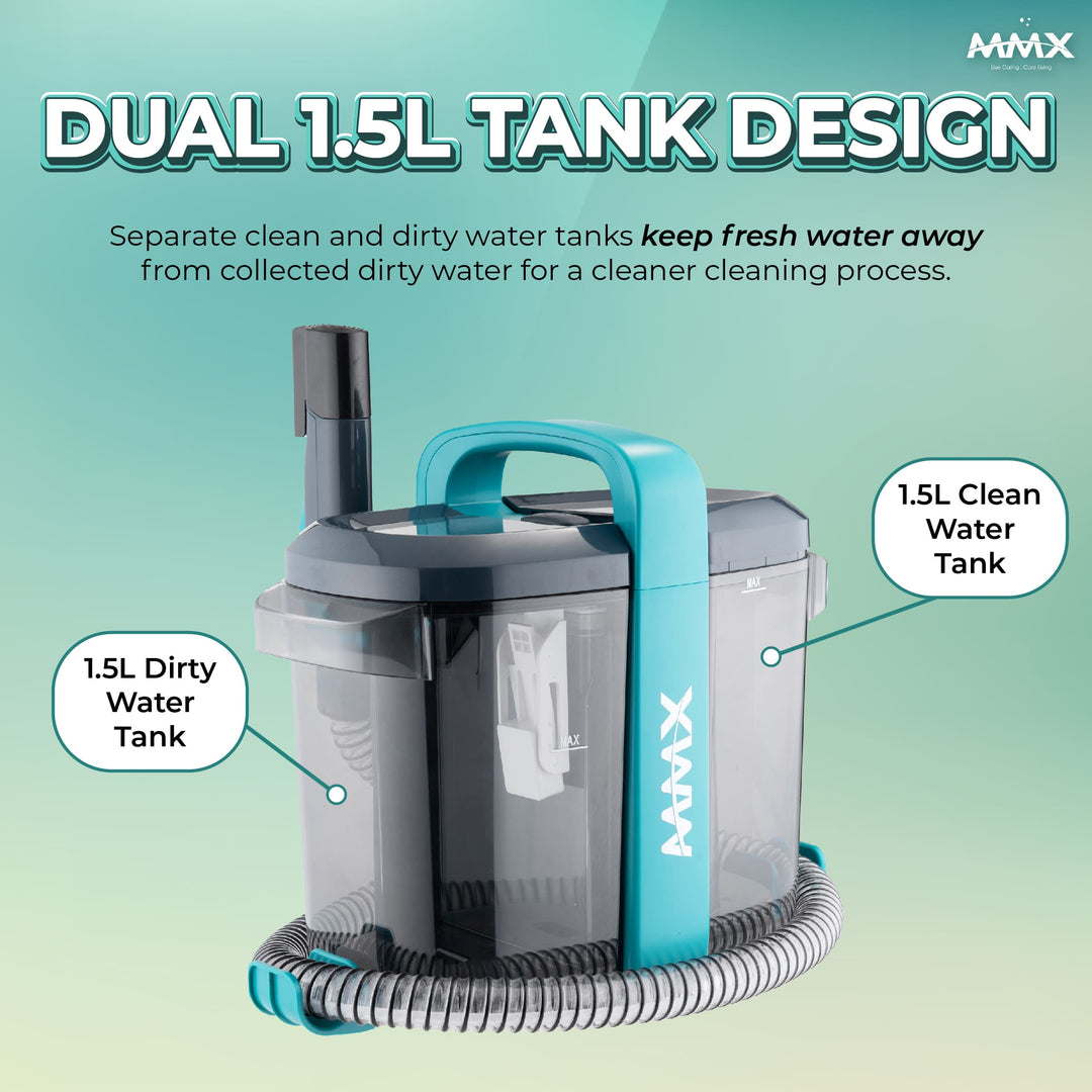 MMX SpotNova DW007 Spot Cleaner – 600W, 18kPa Powerful Suction, 1.5L Dual Water Tanks