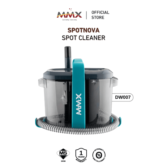 MMX SpotNova DW007 Spot Cleaner – 600W, 18kPa Powerful Suction, 1.5L Dual Water Tanks