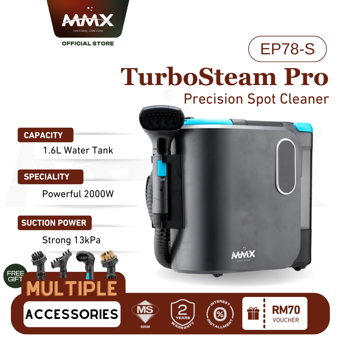 MMX EP78-S TurboSteam Pro: Steam-Powered Precision Sofa & Bed Spot Cleaner