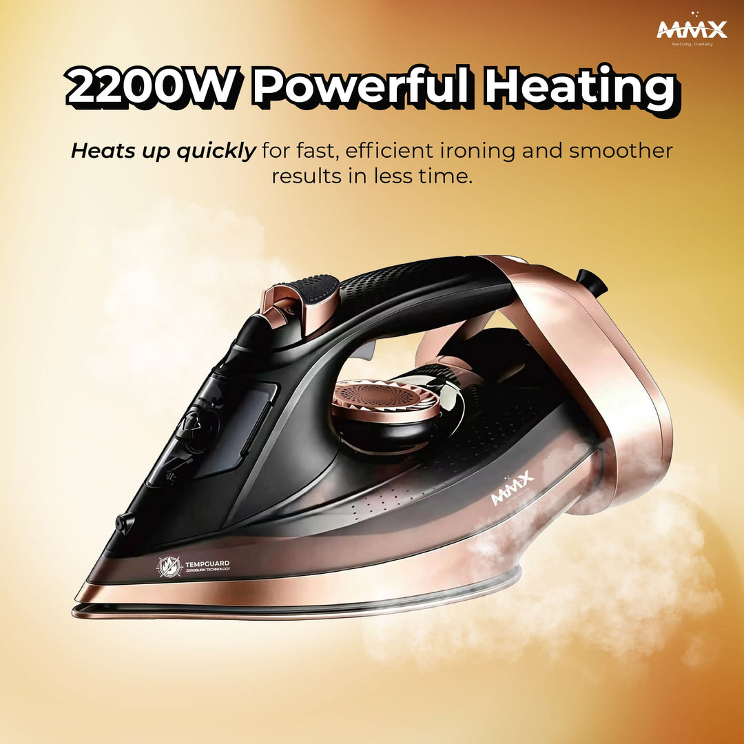 [Anti-Burn] MMX FG931 SteamPrime Steam Iron 2200W Ceramic Soleplate | Vertical Steam, Burst Steam & Self-Clean