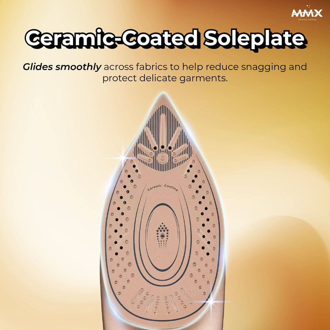 [Anti-Burn] MMX FG931 SteamPrime Steam Iron 2200W Ceramic Soleplate | Vertical Steam, Burst Steam & Self-Clean