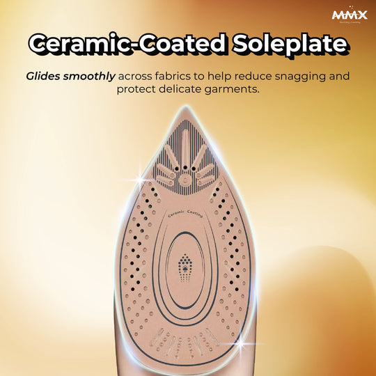 [Anti-Burn] MMX FG931 SteamPrime Steam Iron 2200W Ceramic Soleplate | Vertical Steam, Burst Steam & Self-Clean