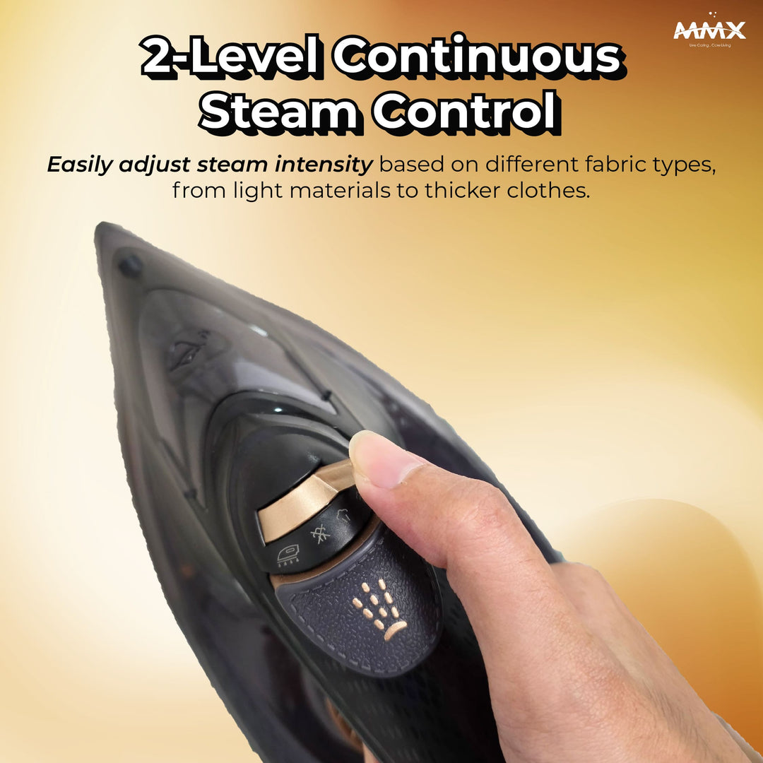 [Anti-Burn] MMX FG931 SteamPrime Steam Iron 2200W Ceramic Soleplate | Vertical Steam, Burst Steam & Self-Clean