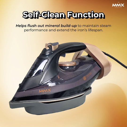 [Anti-Burn] MMX FG931 SteamPrime Steam Iron 2200W Ceramic Soleplate | Vertical Steam, Burst Steam & Self-Clean