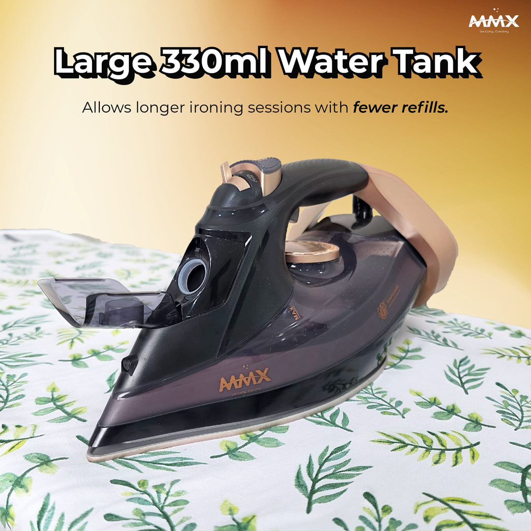 [Anti-Burn] MMX FG931 SteamPrime Steam Iron 2200W Ceramic Soleplate | Vertical Steam, Burst Steam & Self-Clean