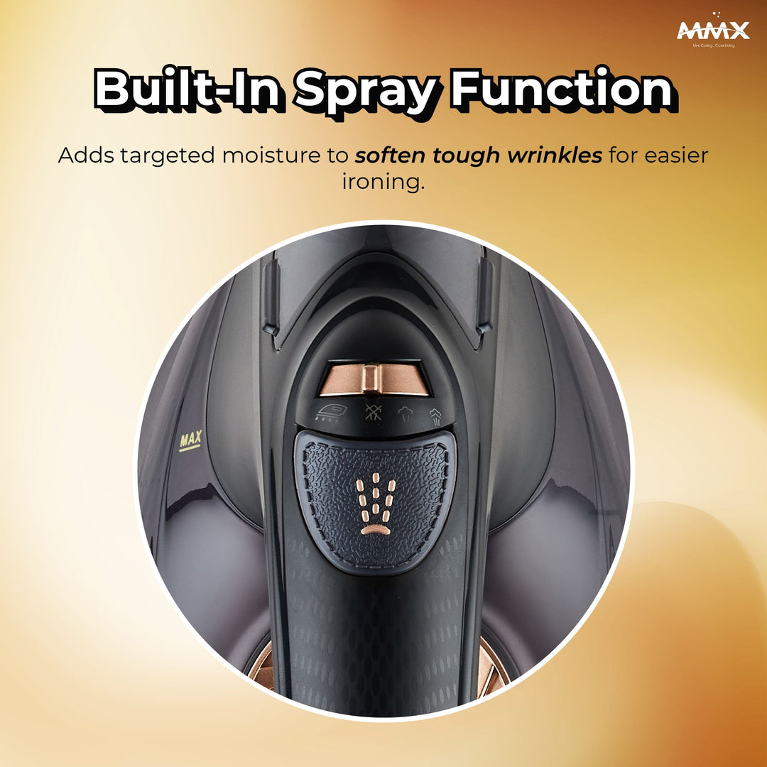 [Anti-Burn] MMX FG931 SteamPrime Steam Iron 2200W Ceramic Soleplate | Vertical Steam, Burst Steam & Self-Clean