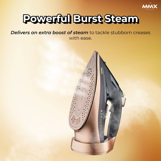 [Anti-Burn] MMX FG931 SteamPrime Steam Iron 2200W Ceramic Soleplate | Vertical Steam, Burst Steam & Self-Clean