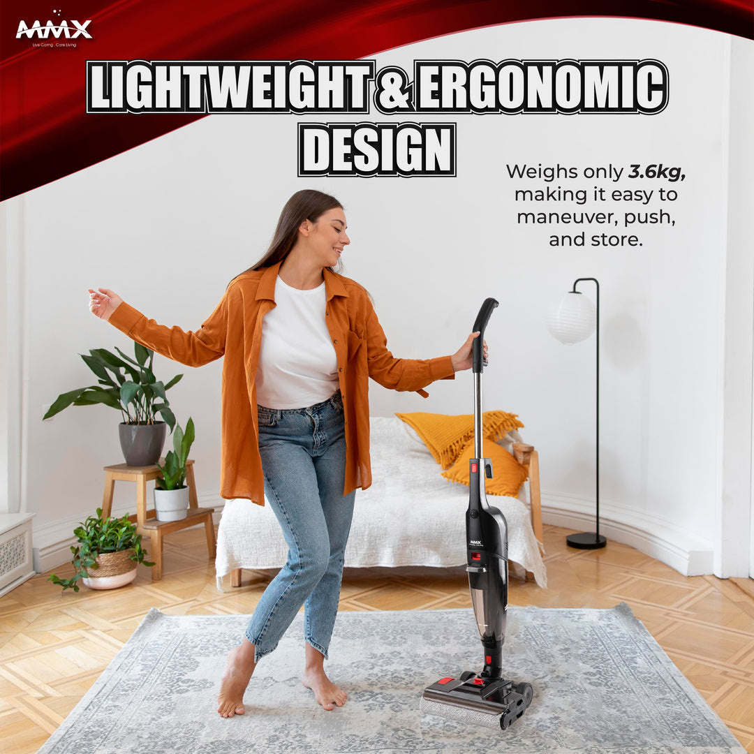 MMX WetDry Xpert (A328B): 2-in-1 Corded Wet & Dry Floor Washer with Dual Brush Heads
