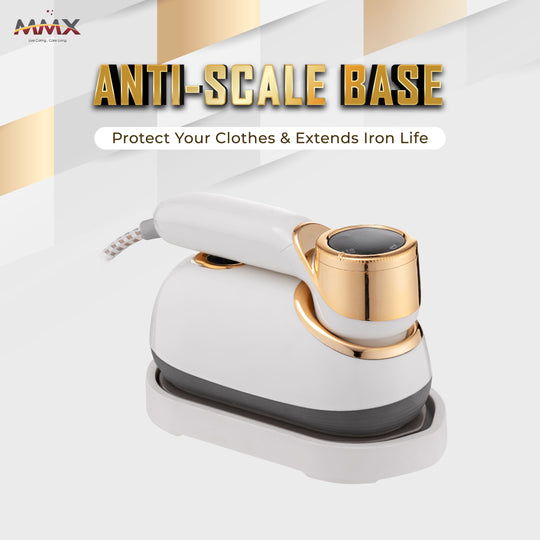 [Anti-Burn] MMX Steam Glide Swift Mini Travel Iron GO120-Mini: Zero Burn, Fast Heat, Dual Mode, Travel-Ready