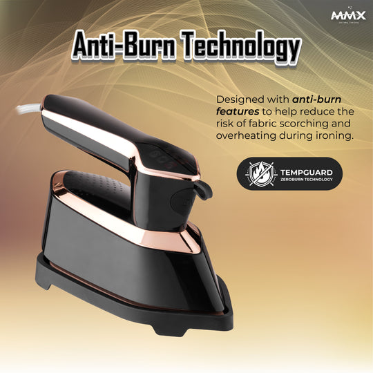 [Anti-Burn] MMX SteamX Pro Steam Iron (HX701): 1800W High-Power, Digital Pro-Grade Steam Control