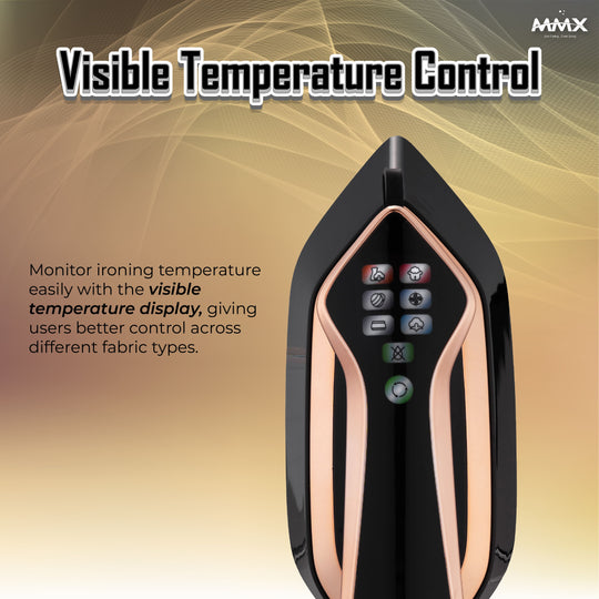 [Anti-Burn] MMX SteamX Pro Steam Iron (HX701): 1800W High-Power, Digital Pro-Grade Steam Control