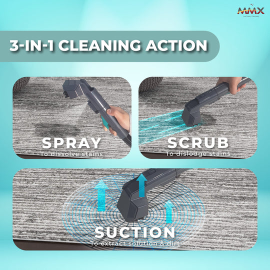 MMX SpotMaster HY002 450W Compact Spot Cleaner l Carpet & Upholstery Cleaner | Powerful, Portable & Quick Stain Removal