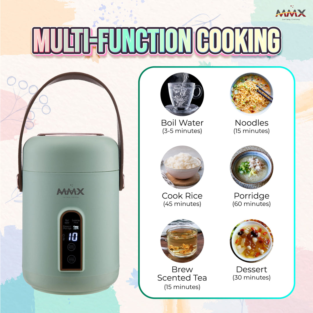 MMX PocketChef 900ml (SY500) - Portable Compact Stew Pot and Multi-function Rice Cooker