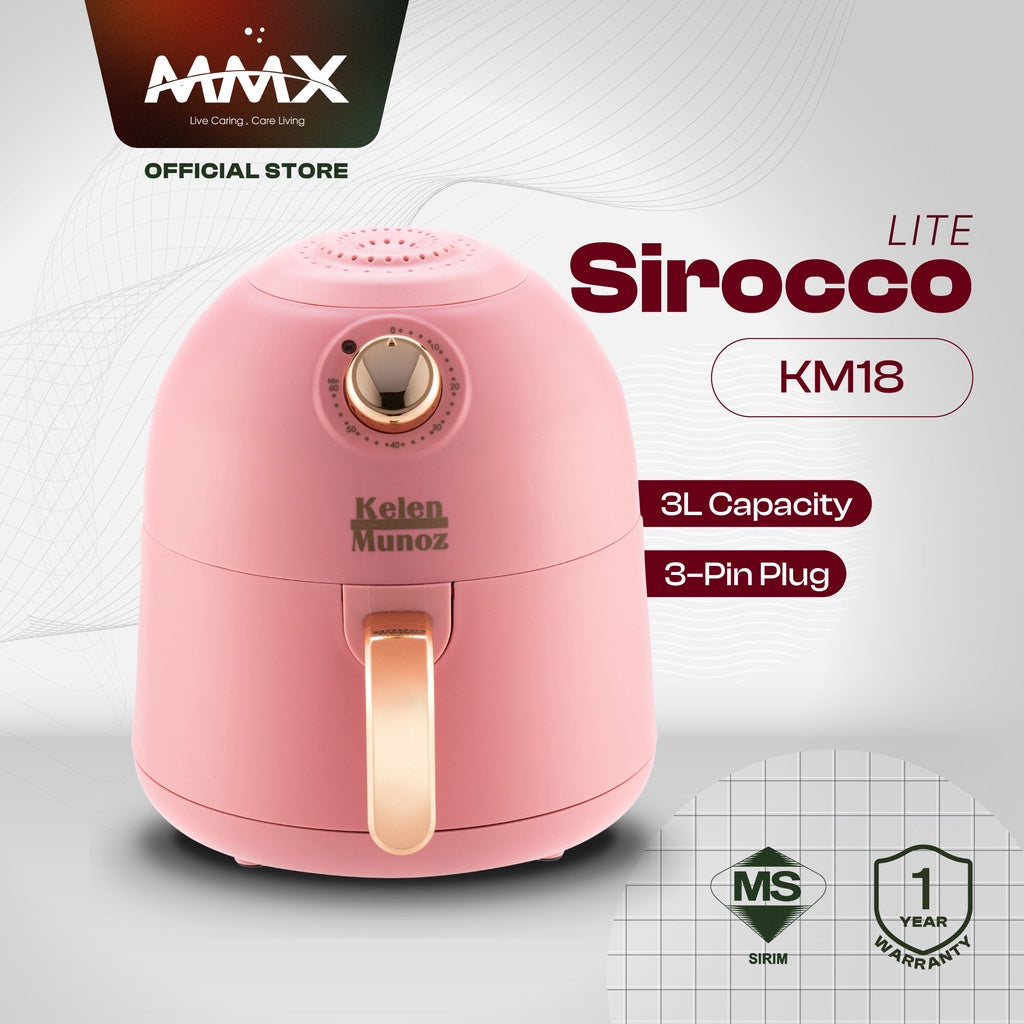 [Display Clearance] MMX Kelen Munoz K18 Sirocco Lite Petite Cook Easy Pink Air Fryer XL