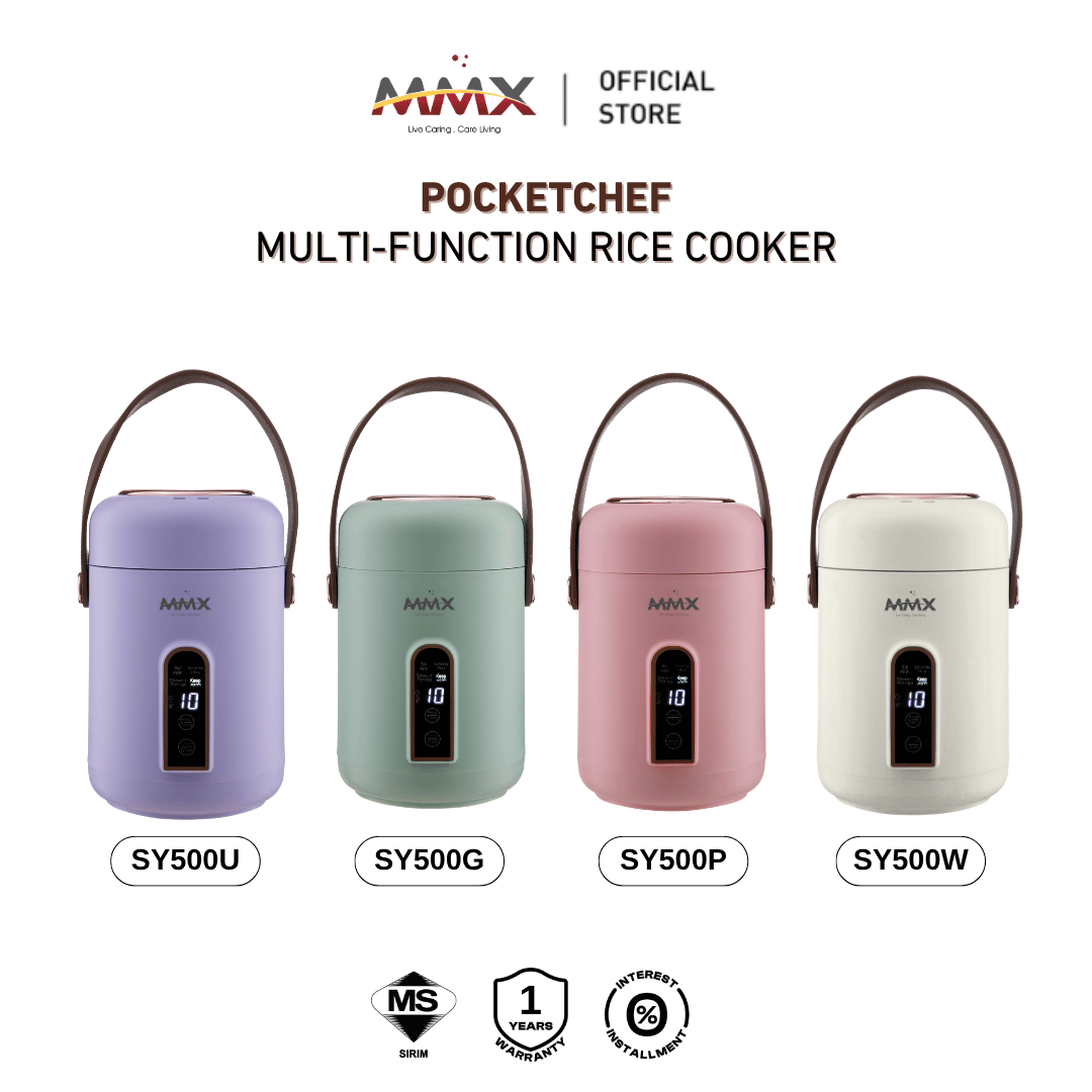 MMX PocketChef 900ml (SY500) - Portable Compact Stew Pot and Multi-function Rice Cooker