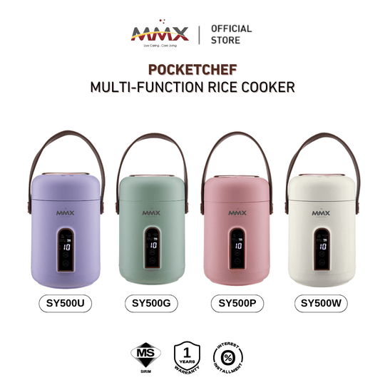 MMX PocketChef 900ml (SY500) - Portable Compact Stew Pot and Multi-function Rice Cooker