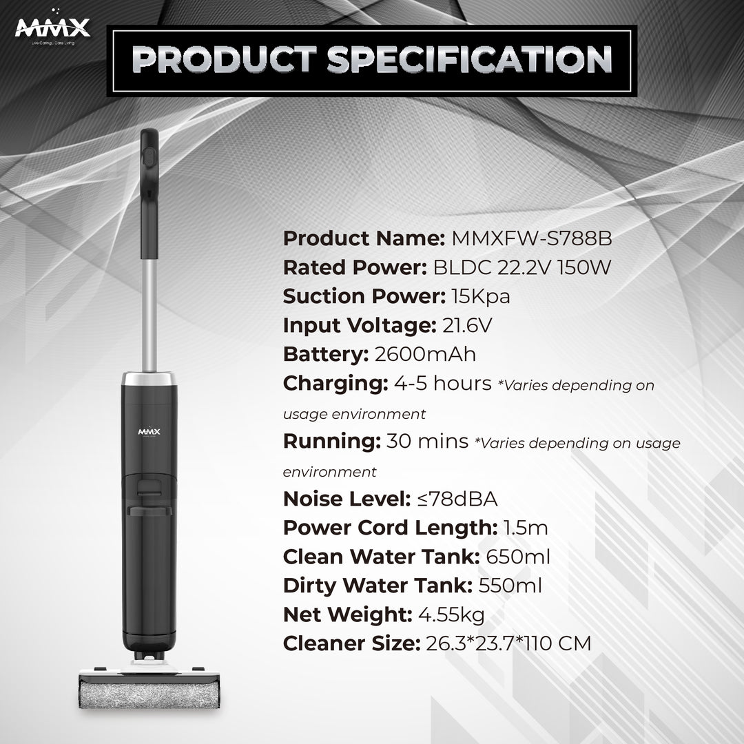 MMX TriEdge Pro S788B All-in-One Cordless Floor Washer