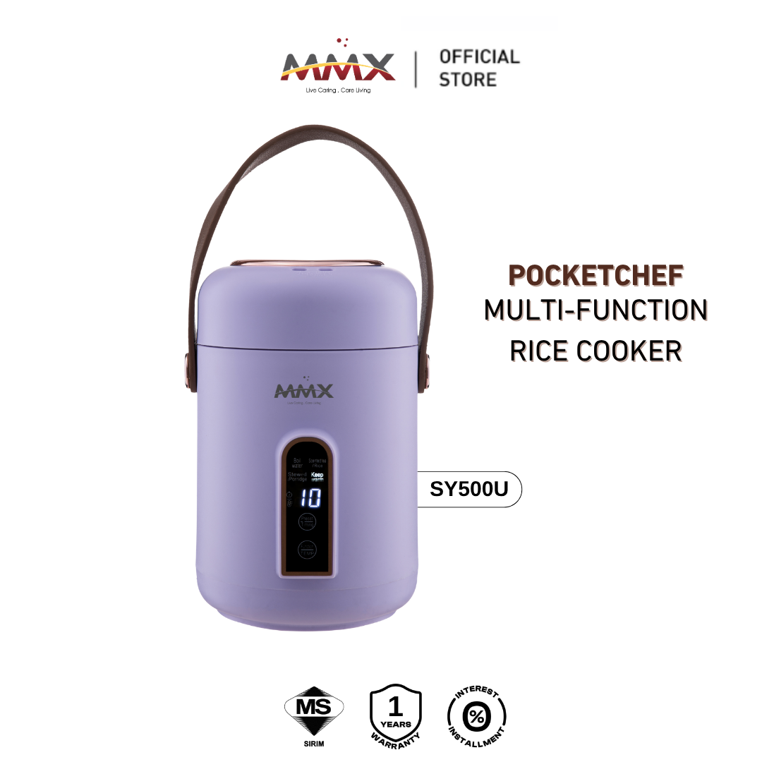 MMX PocketChef 900ml (SY500) - Portable Compact Stew Pot and Multi-function Rice Cooker