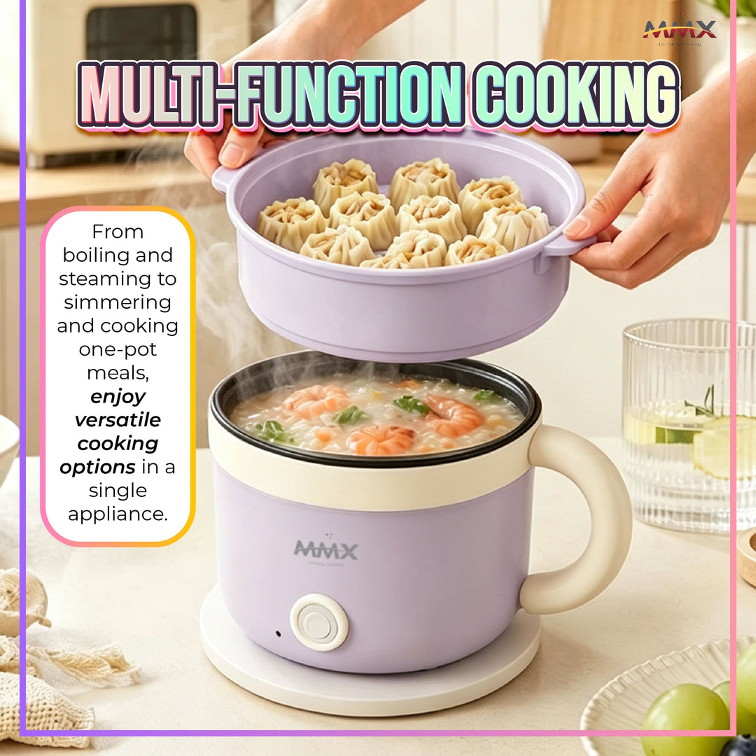 MMX SY700 AuraChef 600W Fast Heating Multifunctional Electric Cooker & Steamer – 1.6L