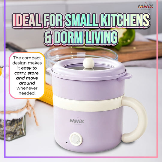 MMX SY700 AuraChef 600W Fast Heating Multifunctional Electric Cooker & Steamer – 1.6L
