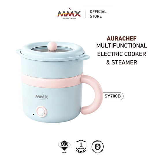MMX SY700 AuraChef 600W Fast Heating Multifunctional Electric Cooker & Steamer – 1.6L