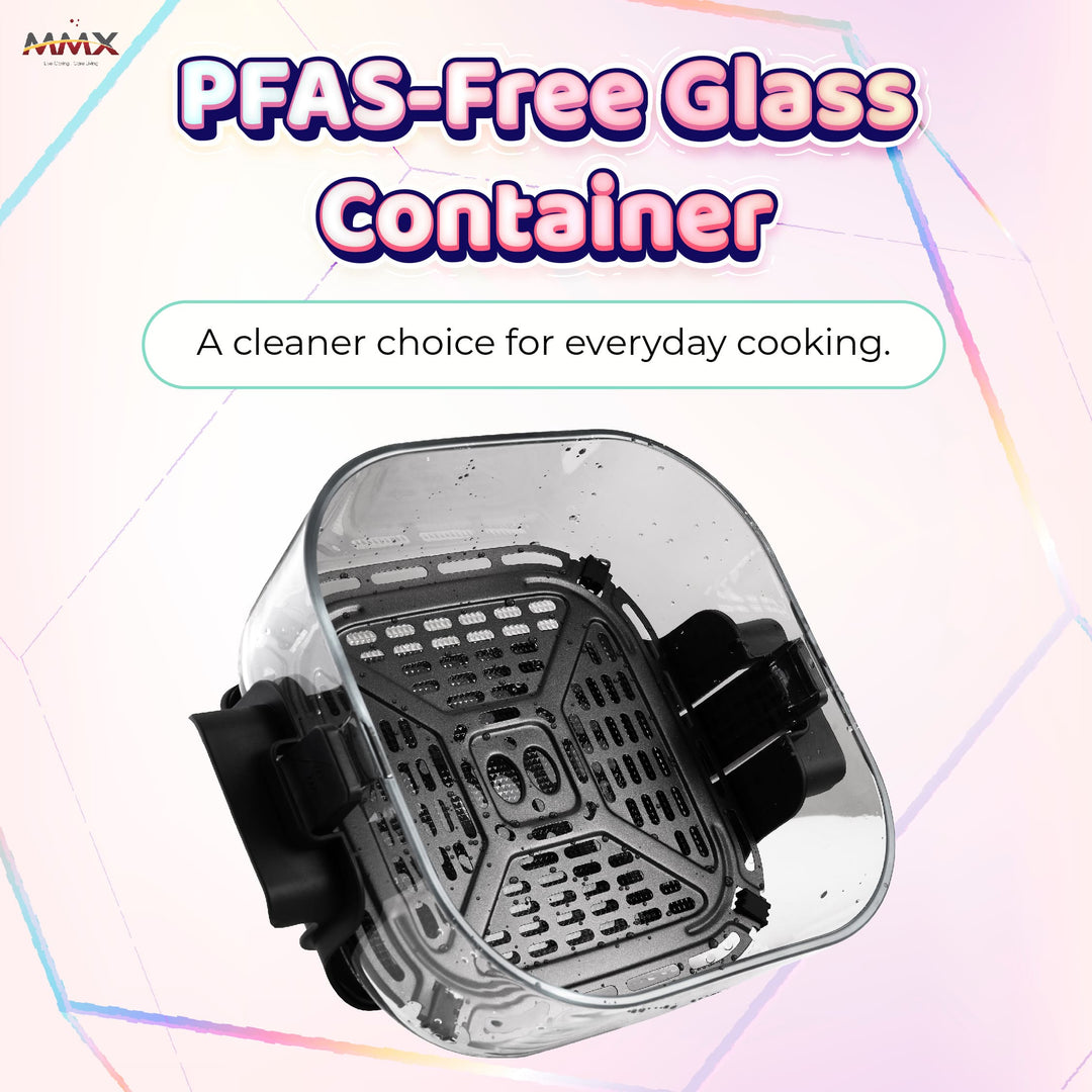 MMX GlassChef 4L 1500W Glass Air Fryer | 360° Transparent View | Easy Clean
