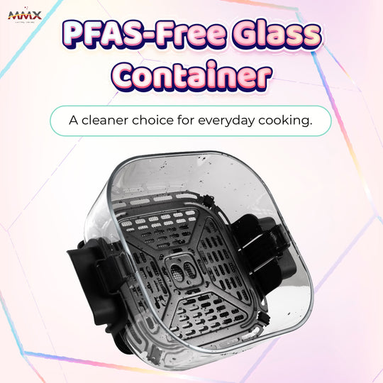 MMX GlassChef 4L 1500W Glass Air Fryer | 360° Transparent View | Easy Clean