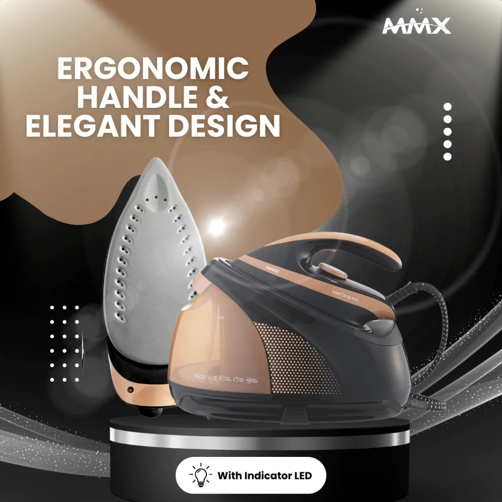 MMX DL998 SteamMasterPro 8.0bar Penjana Besi Dandang Tekanan Steam Iron | TempGuard ZeroBurn