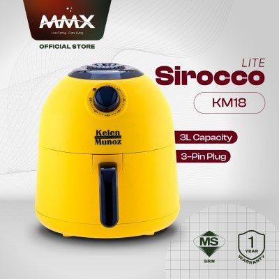 [Display Clearance] MMX Kelen Munoz K18 Sirocco Lite Petite Cook Easy Yellow Air Fryer XL