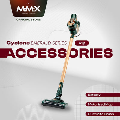 Cyclone Emerald Series A19 Vacuum Cleaner Accessories | Motorised Mop / Battery / Dust Mite Brush