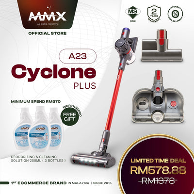 MMX Cyclone Plus A23 & Aero Pro S23e Super-Fast Charge Long Durability Digital Dust Sensing Cordless Vacuum Cleaner