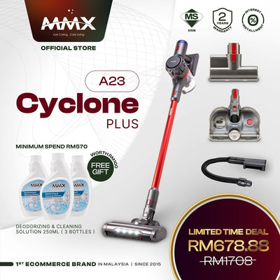 MMX Cyclone Plus A23 & Aero Pro S23e Super-Fast Charge Long Durability Digital Dust Sensing Cordless Vacuum Cleaner