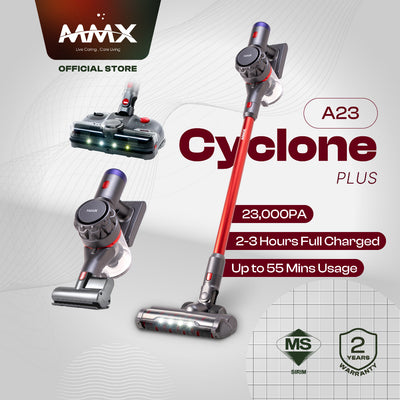 MMX Cyclone Plus A23 & Aero Pro S23e Super-Fast Charge Long Durability Digital Dust Sensing Cordless Vacuum Cleaner