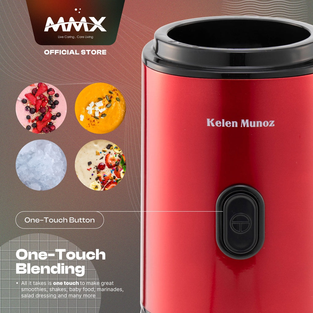 Kelen Munoz Vigor Lite Eco V06 BPA Free Personal Portable Blender 600ml - Black / Red