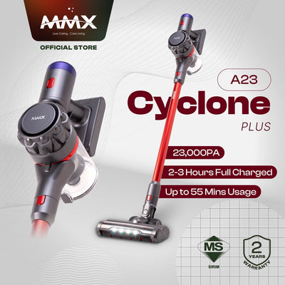 MMX Cyclone Plus A23 & Aero Pro S23e Super-Fast Charge Long Durability Digital Dust Sensing Cordless Vacuum Cleaner