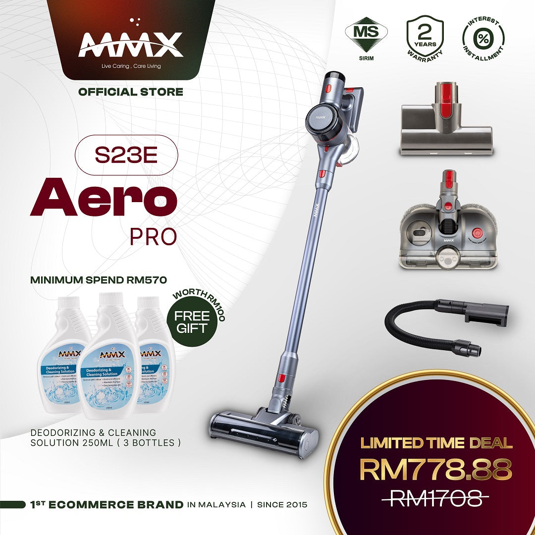 MMX Cyclone Plus A23 & Aero Pro S23e Super-Fast Charge Long Durability Digital Dust Sensing Cordless Vacuum Cleaner