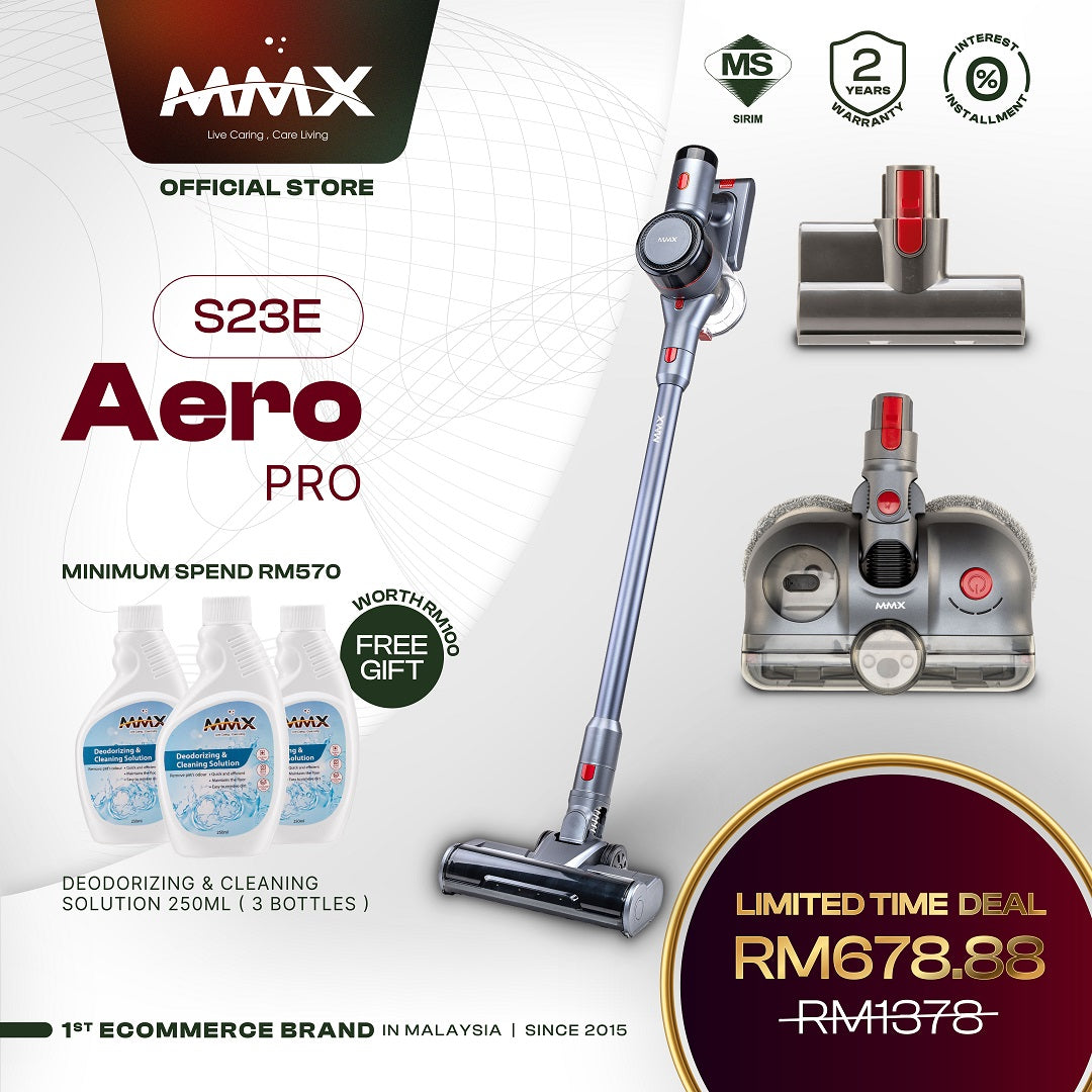 MMX Cyclone Plus A23 & Aero Pro S23e Super-Fast Charge Long Durability Digital Dust Sensing Cordless Vacuum Cleaner