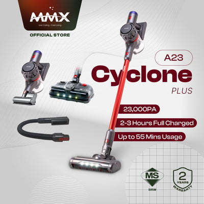 MMX Cyclone Plus A23 & Aero Pro S23e Super-Fast Charge Long Durability Digital Dust Sensing Cordless Vacuum Cleaner