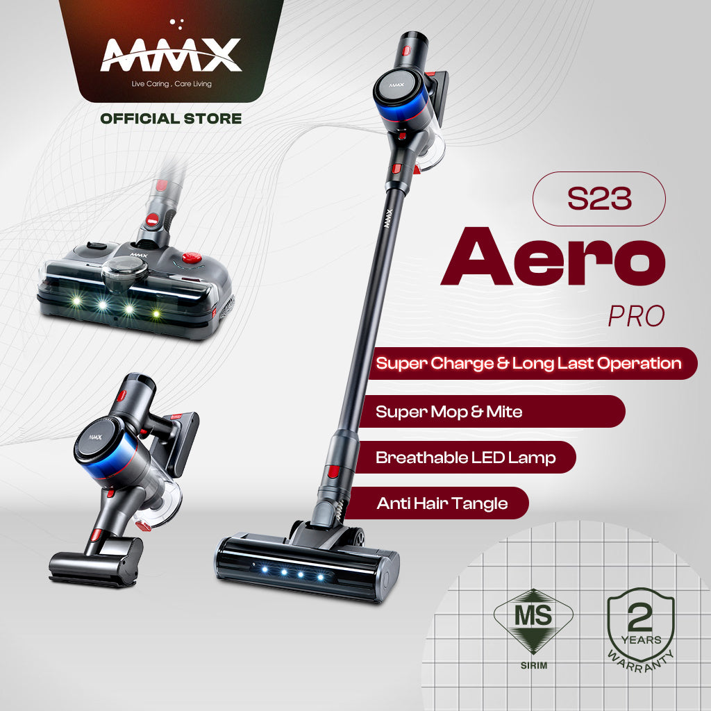 MMX Cyclone Plus A23 & Aero Pro S23e Super-Fast Charge Long Durability Digital Dust Sensing Cordless Vacuum Cleaner