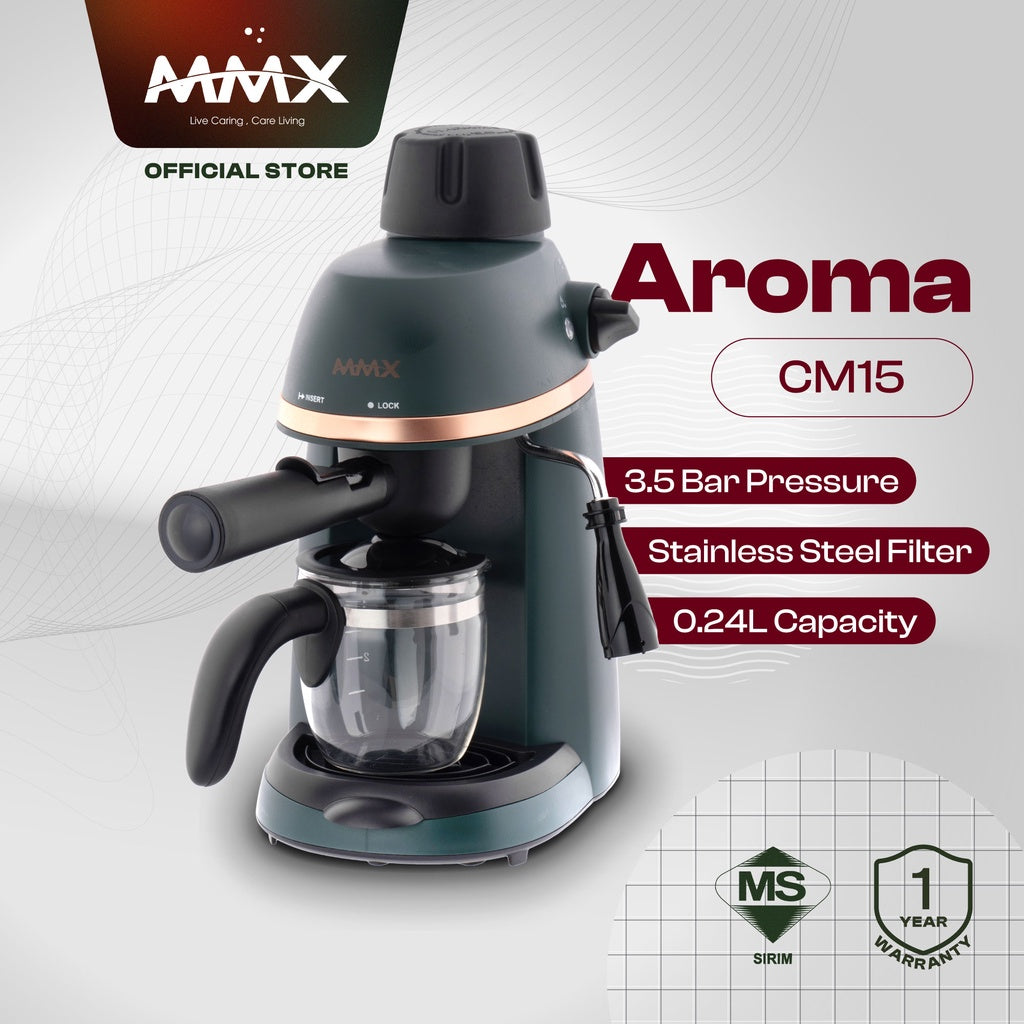 MMX Aroma CM15 Espresso Machine 3.5 Bar Coffee Maker 0.24L