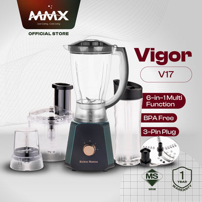 Kelen Munoz Vigor V17 6-in-1 BPA Free Blender 500W 1.75L - Green