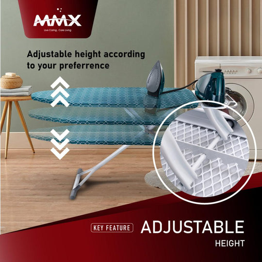 MMX Adjustable Ironing Table | Save Space - Effortless Ironing